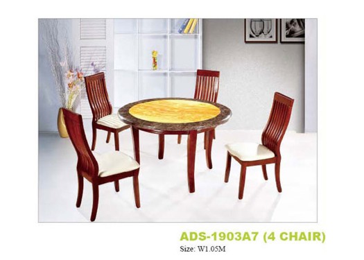 โต๊ะอาหารหน้าหินอ่อน ADS-1903A7 โต๊ะอาหารหน้าหินอ่อน ADS-1903A7